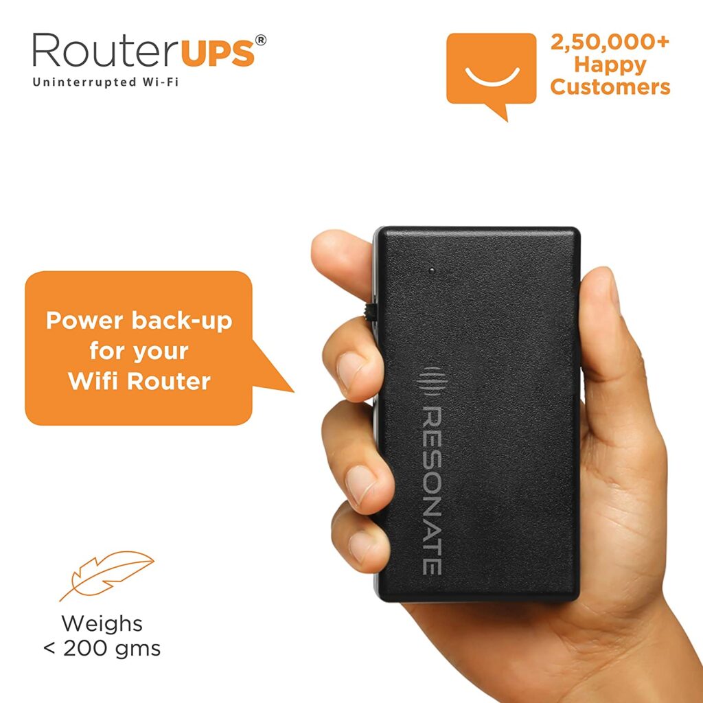 Resonate RouterUPS CRU12V2 Power Backup for Wi-Fi Router 